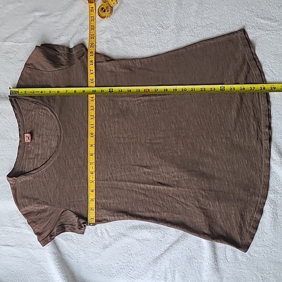 Peruvian Connection Brown Short Sleeve Tee Cotton Medium - Picture 4 of 6